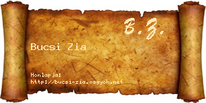 Bucsi Zia névjegykártya